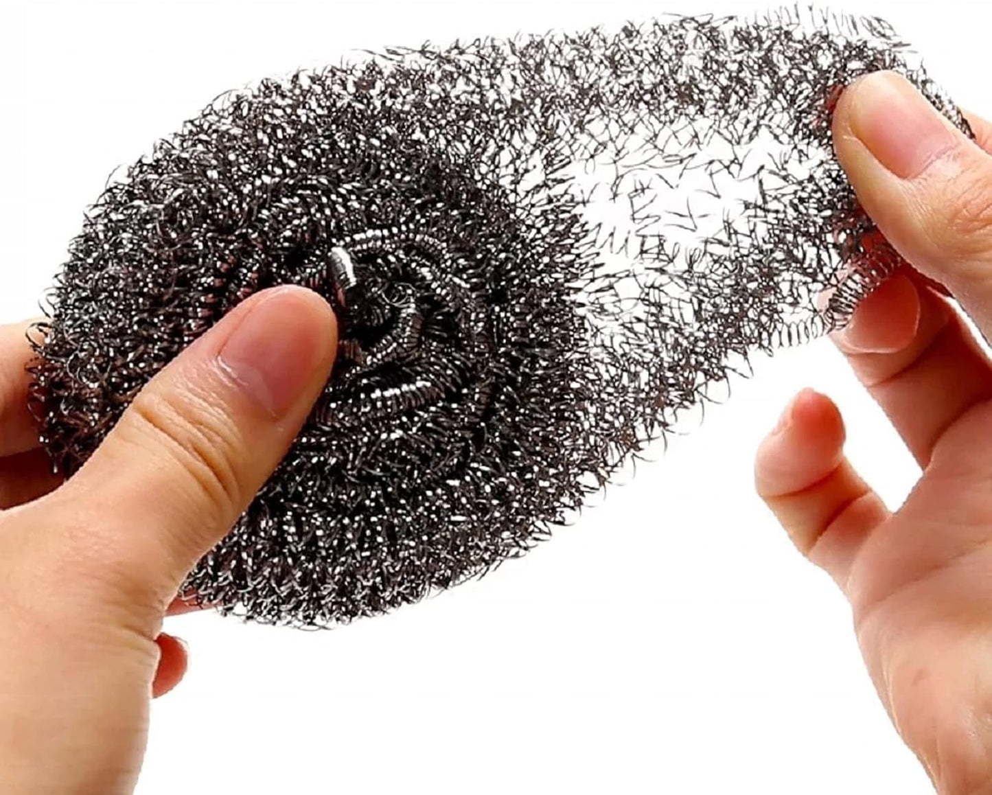 Stainless Steel Scourer Pads Steel Sponges Stainless Steel Scrubber Balls for Kitchen, Bathroom, Pots and Pans (12PCS)